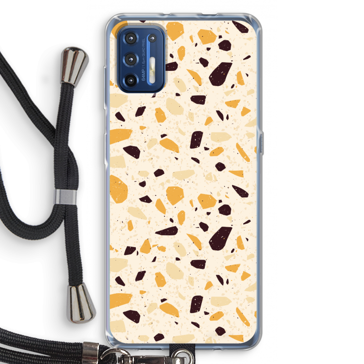 Terrazzo N°13: Motorola Moto G9 Plus Transparant Hoesje met koord
