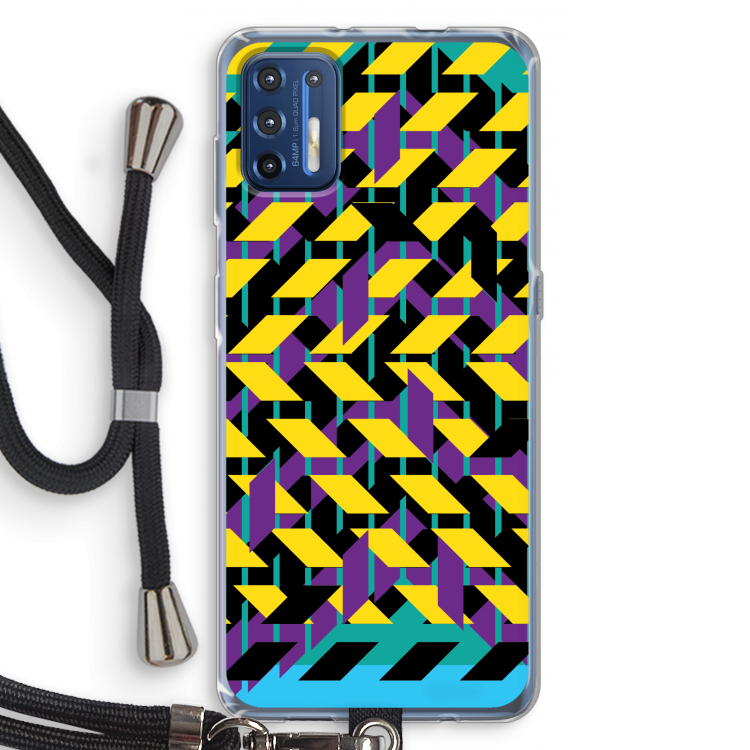 Skew Bee 3: Motorola Moto G9 Plus Transparant Hoesje met koord