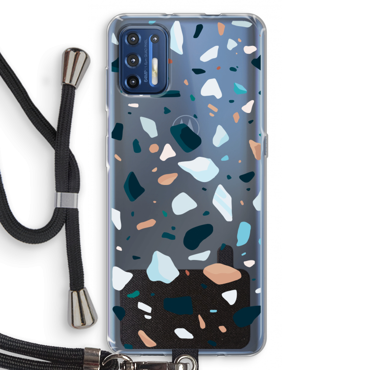Terrazzo N°13: Motorola Moto G9 Plus Transparant Hoesje met koord