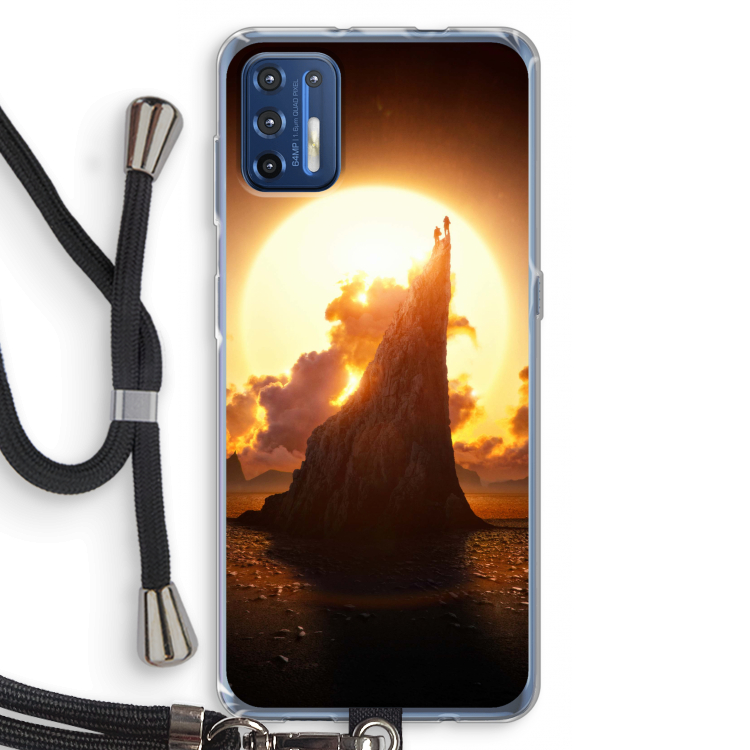 Children of the Sun: Motorola Moto G9 Plus Transparant Hoesje met koord