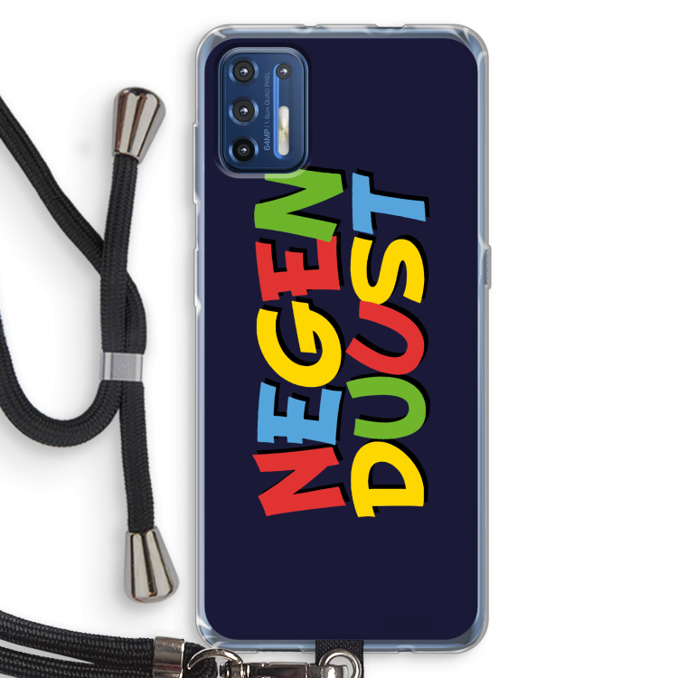 90's One: Motorola Moto G9 Plus Transparant Hoesje met koord