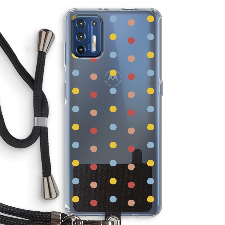 Bollen: Motorola Moto G9 Plus Transparant Hoesje met koord