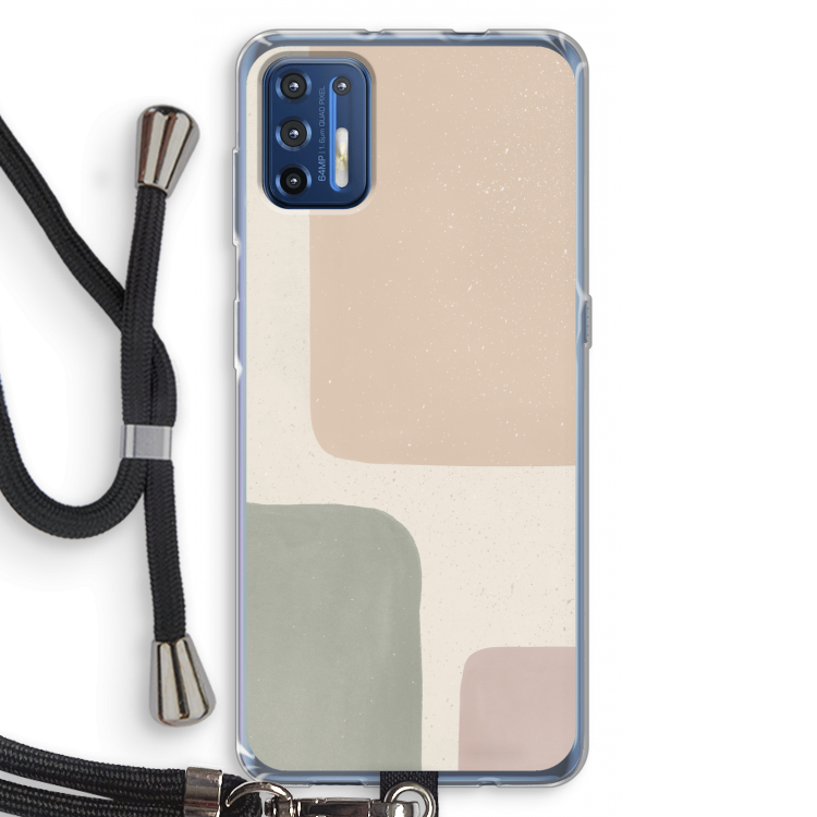 Geo #7: Motorola Moto G9 Plus Transparant Hoesje met koord