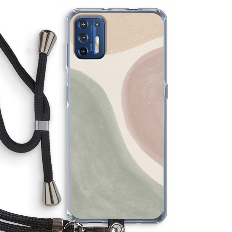 Geo #6: Motorola Moto G9 Plus Transparant Hoesje met koord