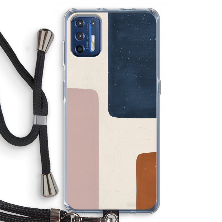 Geo #5: Motorola Moto G9 Plus Transparant Hoesje met koord