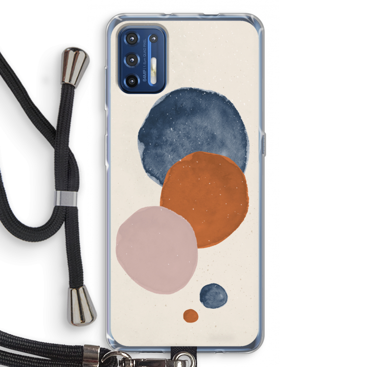 Geo #4: Motorola Moto G9 Plus Transparant Hoesje met koord