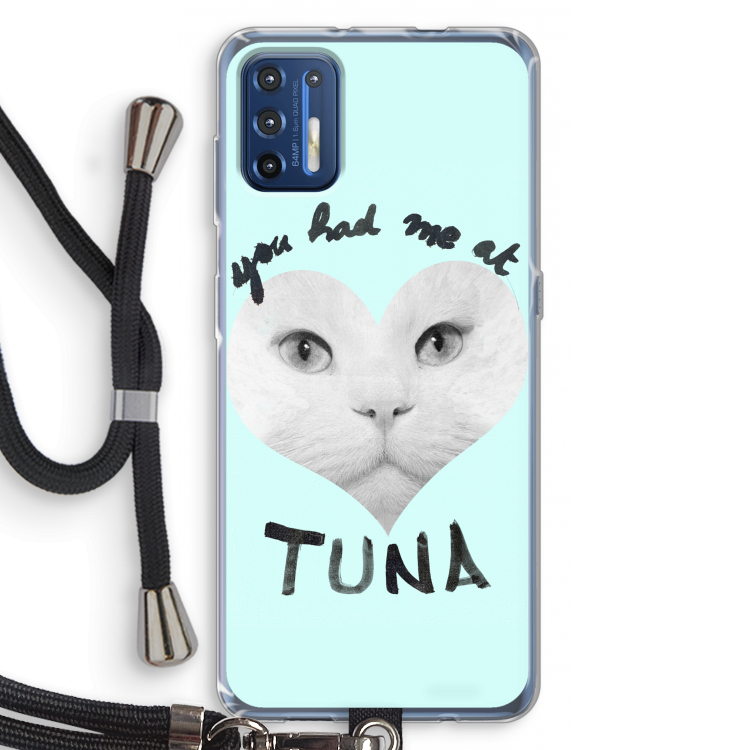 You had me at tuna: Motorola Moto G9 Plus Transparant Hoesje met koord