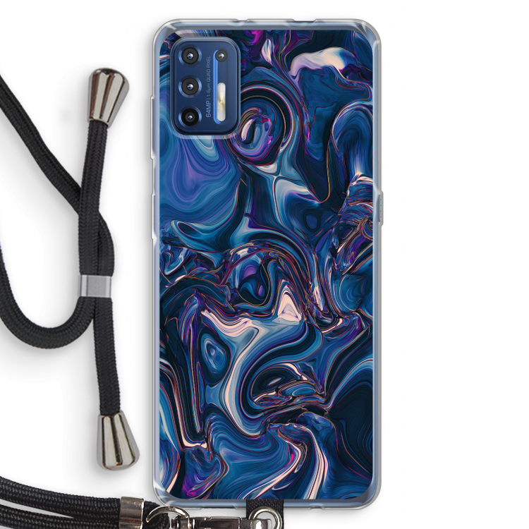 Mirrored Mirage: Motorola Moto G9 Plus Transparant Hoesje met koord