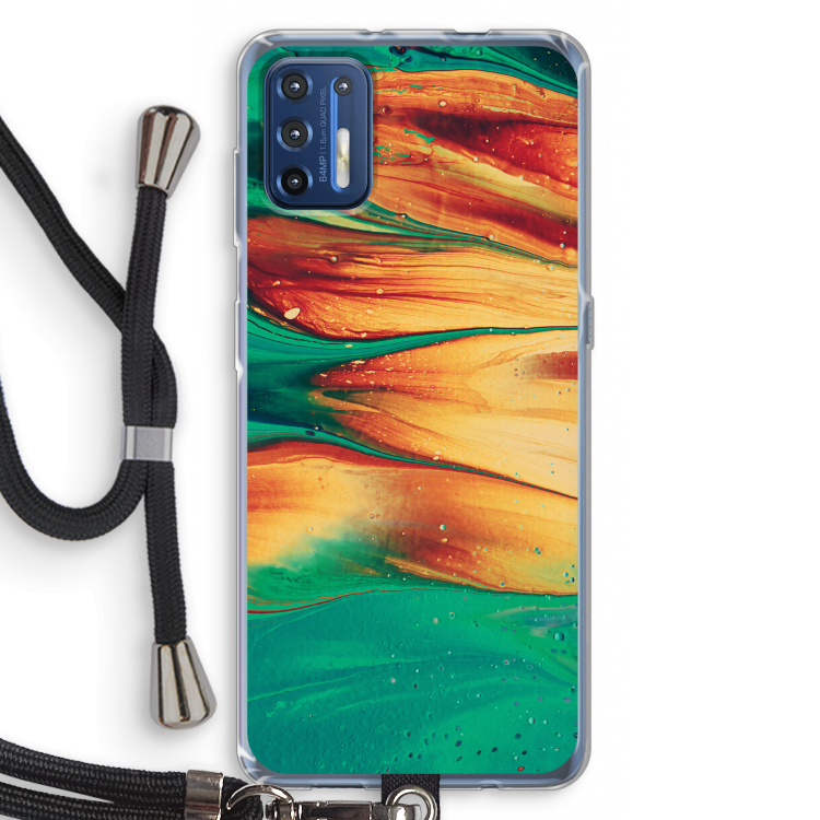 Green Inferno: Motorola Moto G9 Plus Transparant Hoesje met koord