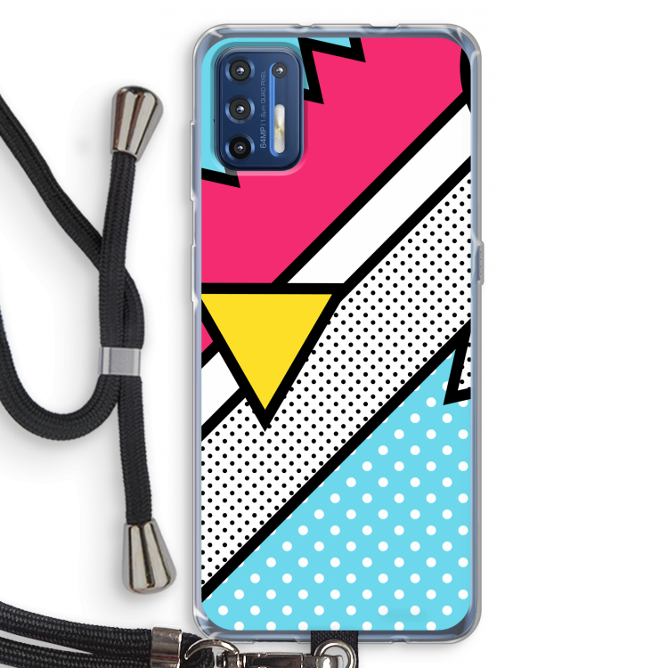Pop Art #3: Motorola Moto G9 Plus Transparant Hoesje met koord