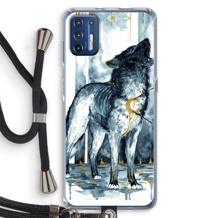 Bleeding Soul: Motorola Moto G9 Plus Transparant Hoesje met koord