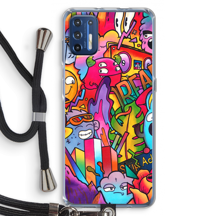 Dreams: Motorola Moto G9 Plus Transparant Hoesje met koord