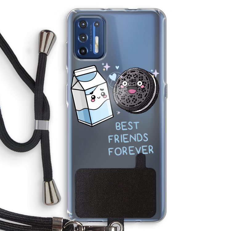 Best Friend Forever: Motorola Moto G9 Plus Transparant Hoesje met koord