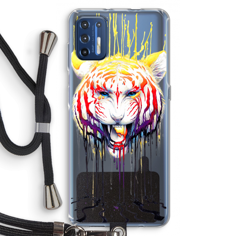Fading: Motorola Moto G9 Plus Transparant Hoesje met koord