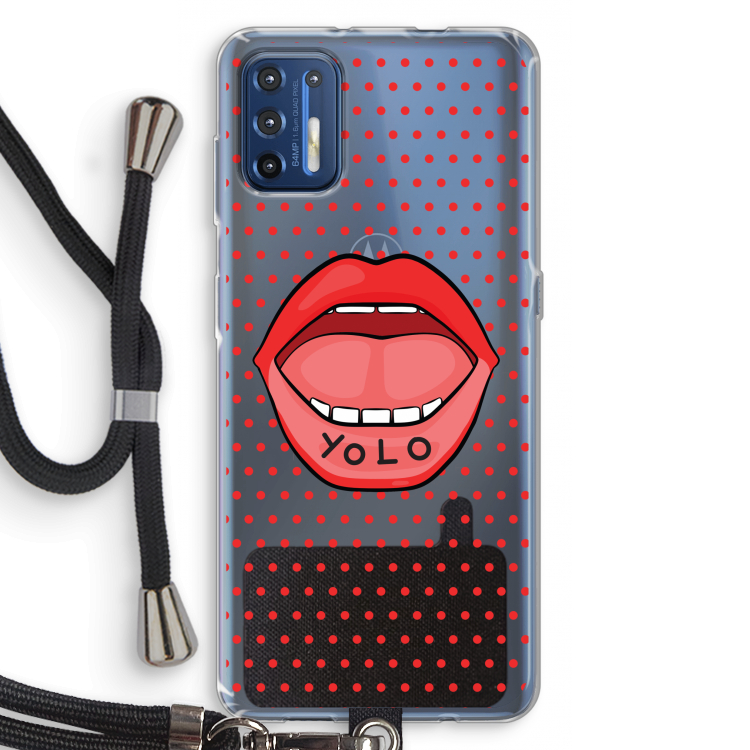 Yolo Denise: Motorola Moto G9 Plus Transparant Hoesje met koord