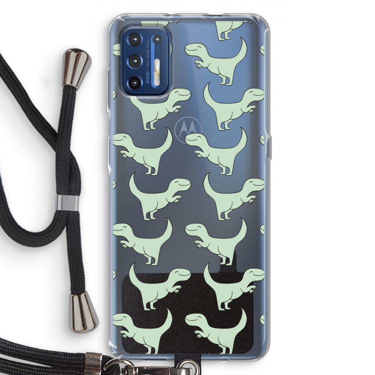 Dinos: Motorola Moto G9 Plus Transparant Hoesje met koord