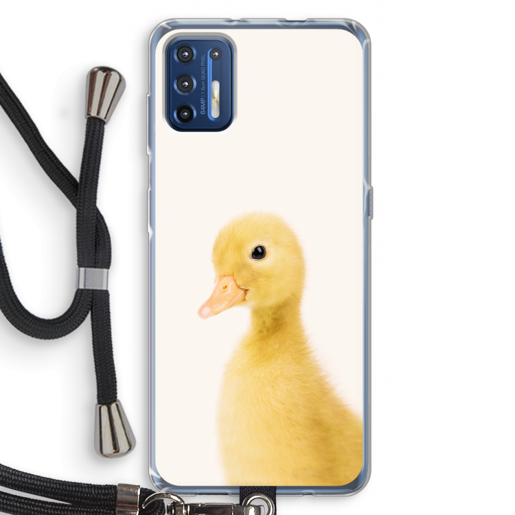 Duke: Motorola Moto G9 Plus Transparant Hoesje met koord