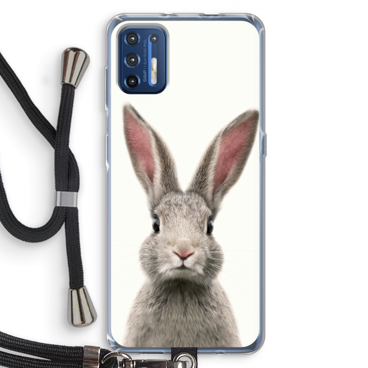 Daisy: Motorola Moto G9 Plus Transparant Hoesje met koord