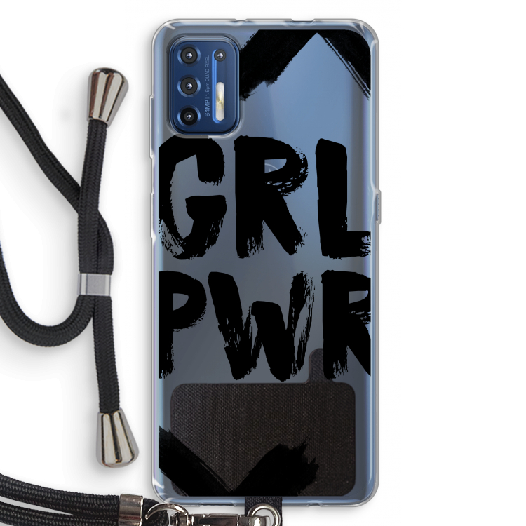 Girl Power #2: Motorola Moto G9 Plus Transparant Hoesje met koord