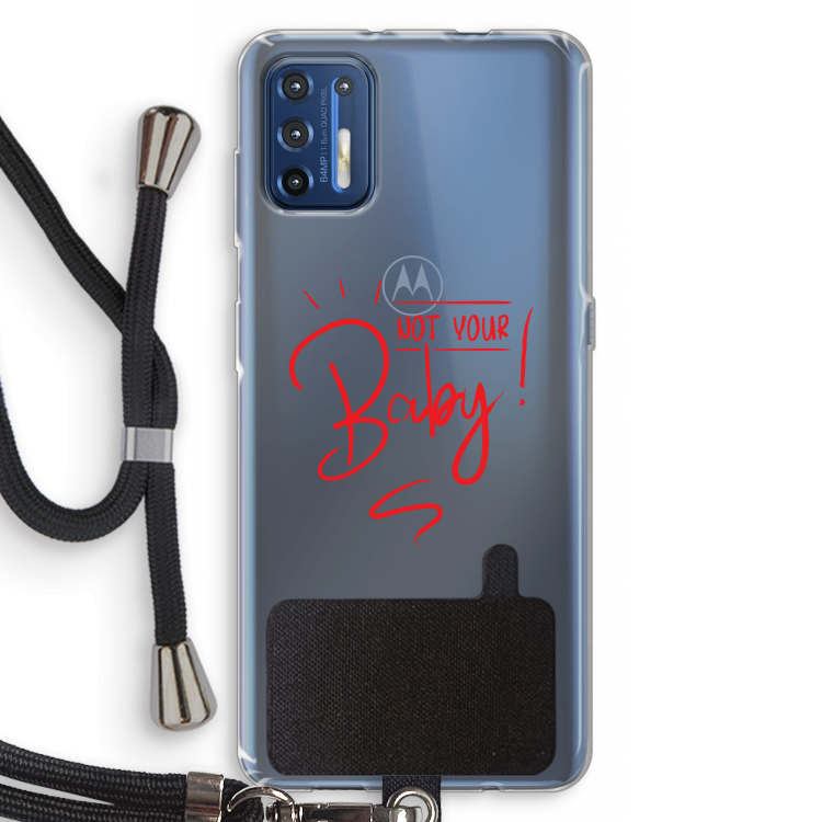 Not Your Baby: Motorola Moto G9 Plus Transparant Hoesje met koord