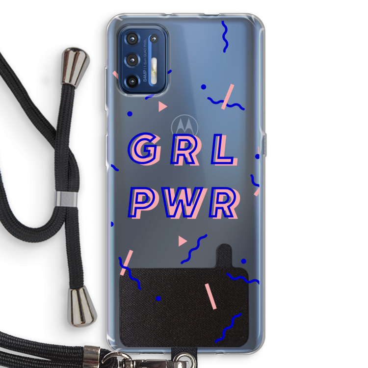 GRL PWR: Motorola Moto G9 Plus Transparant Hoesje met koord