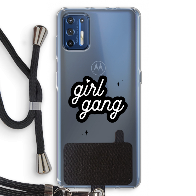 Girl Gang: Motorola Moto G9 Plus Transparant Hoesje met koord