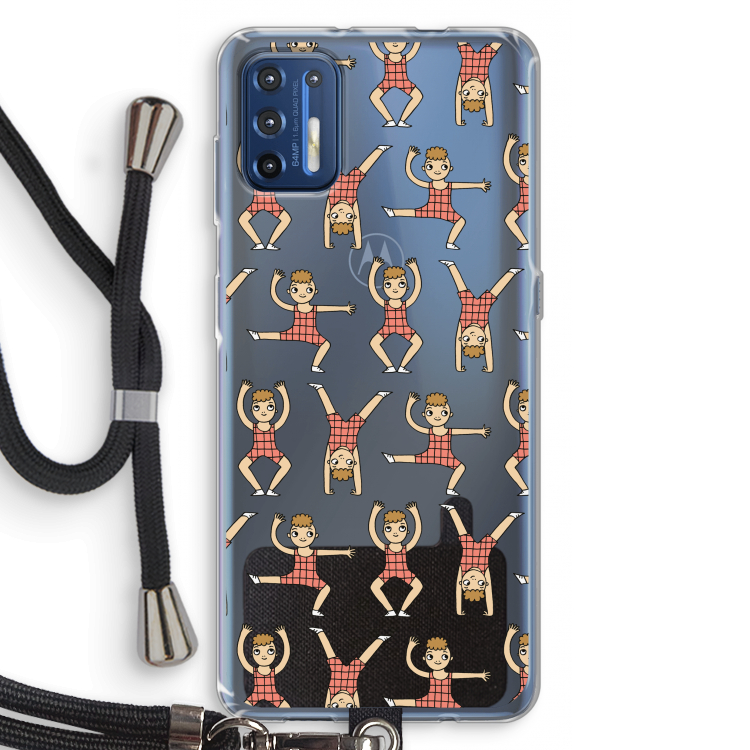 Gymboys: Motorola Moto G9 Plus Transparant Hoesje met koord