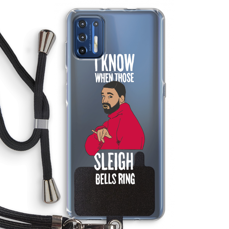 Sleigh Bells Ring: Motorola Moto G9 Plus Transparant Hoesje met koord