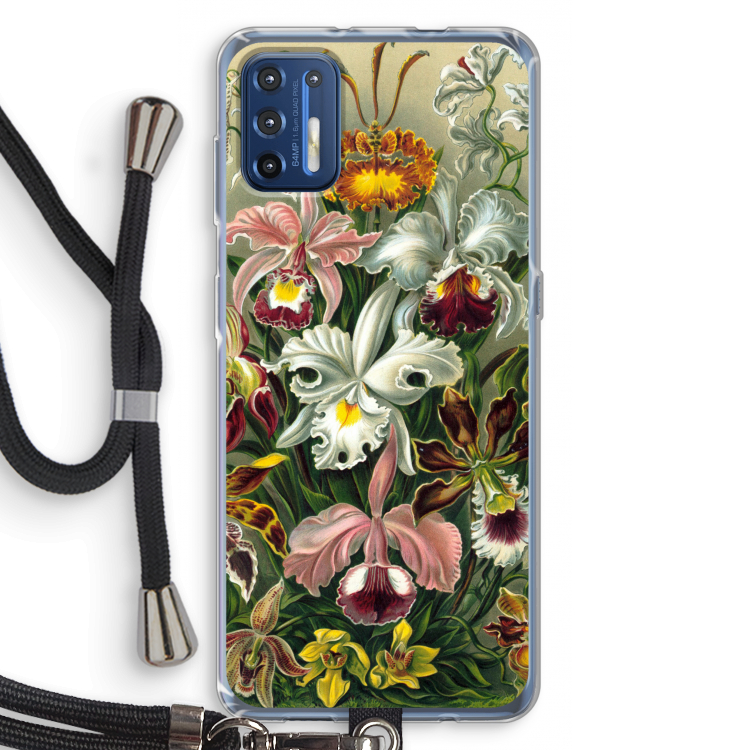 Haeckel Orchidae: Motorola Moto G9 Plus Transparant Hoesje met koord