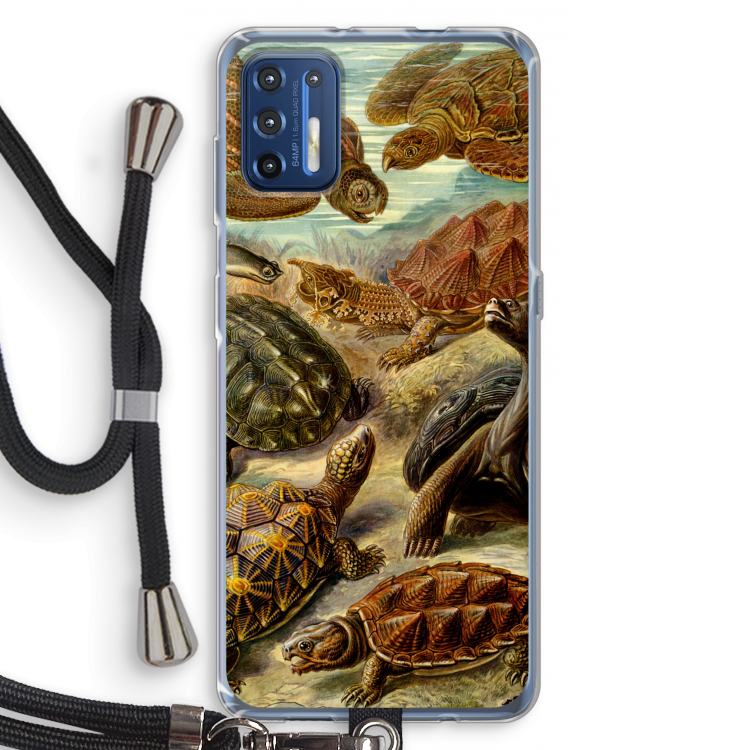 Haeckel Chelonia: Motorola Moto G9 Plus Transparant Hoesje met koord