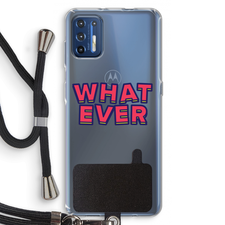Whatever: Motorola Moto G9 Plus Transparant Hoesje met koord