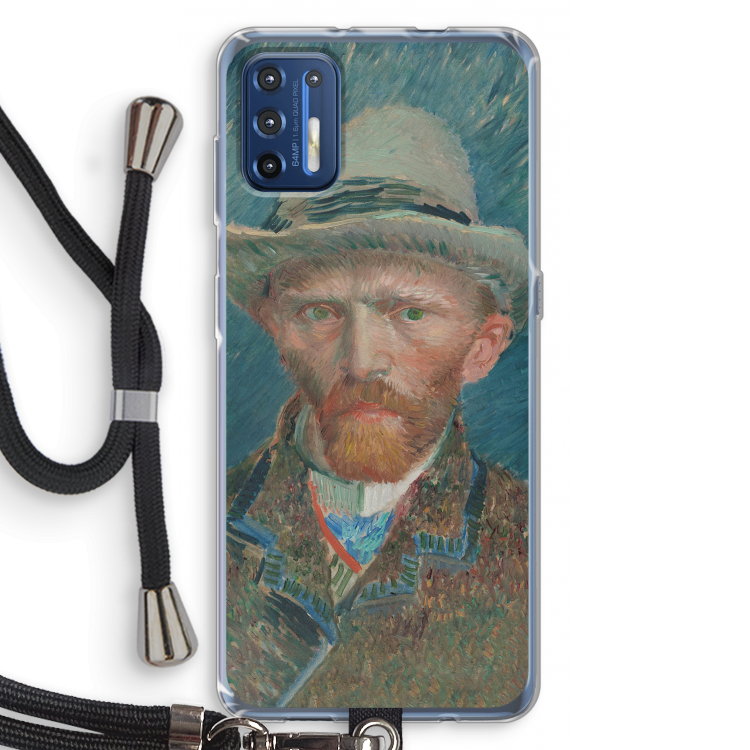 Van Gogh: Motorola Moto G9 Plus Transparant Hoesje met koord