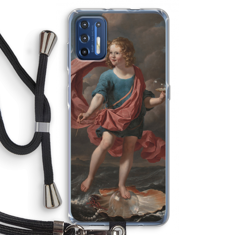 Soap Bubbles: Motorola Moto G9 Plus Transparant Hoesje met koord