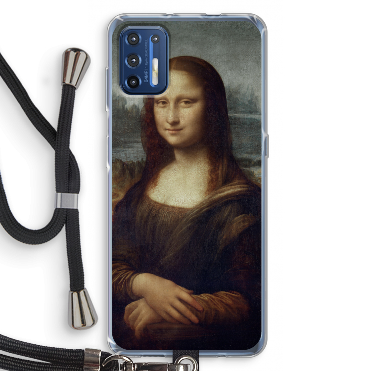 Mona Lisa: Motorola Moto G9 Plus Transparant Hoesje met koord