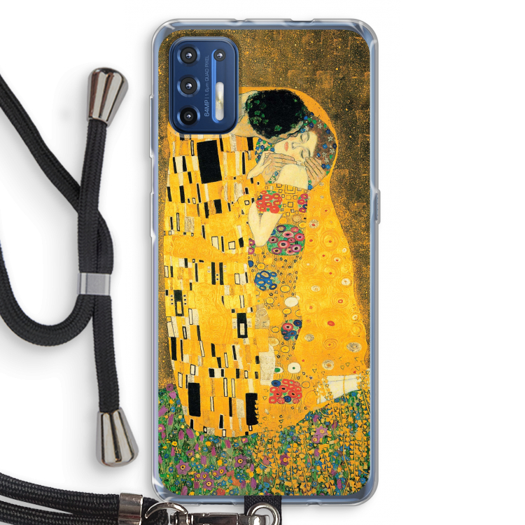 Der Kuss: Motorola Moto G9 Plus Transparant Hoesje met koord