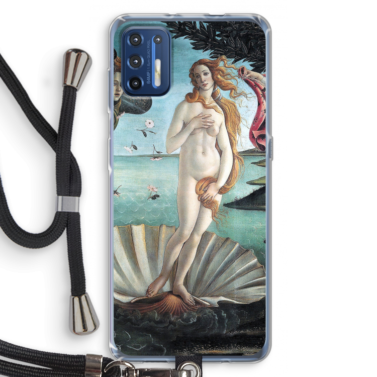 Birth Of Venus: Motorola Moto G9 Plus Transparant Hoesje met koord