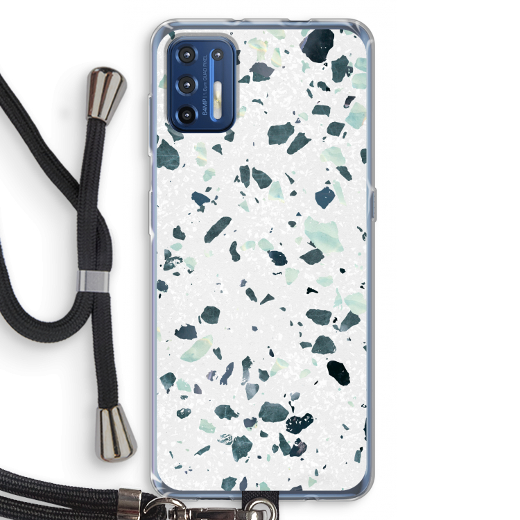 Terrazzo N°2: Motorola Moto G9 Plus Transparant Hoesje met koord