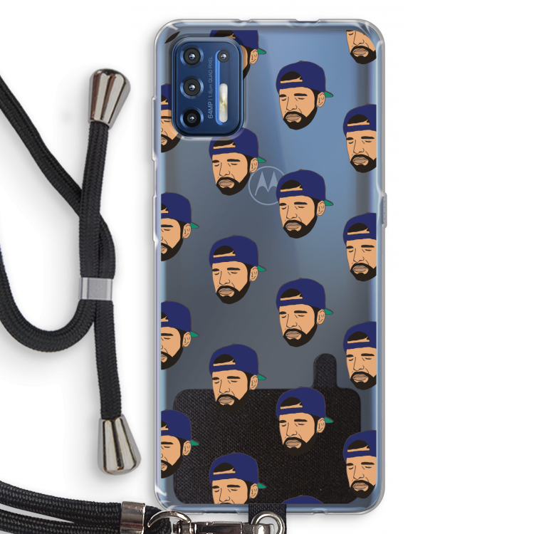 Drake Away: Motorola Moto G9 Plus Transparant Hoesje met koord