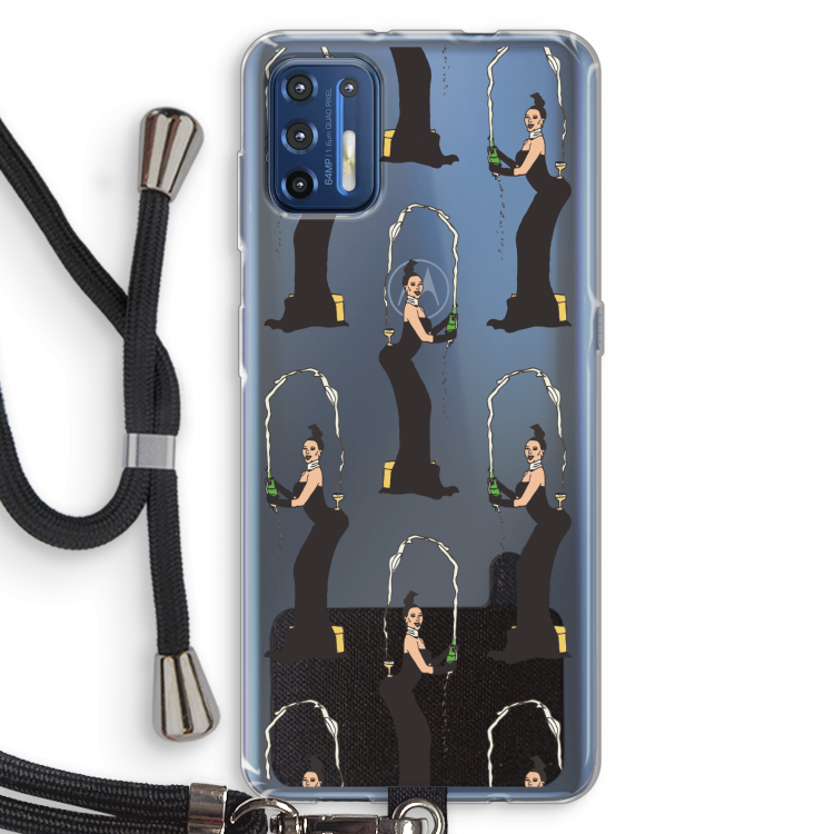 Pop Some Kim: Motorola Moto G9 Plus Transparant Hoesje met koord