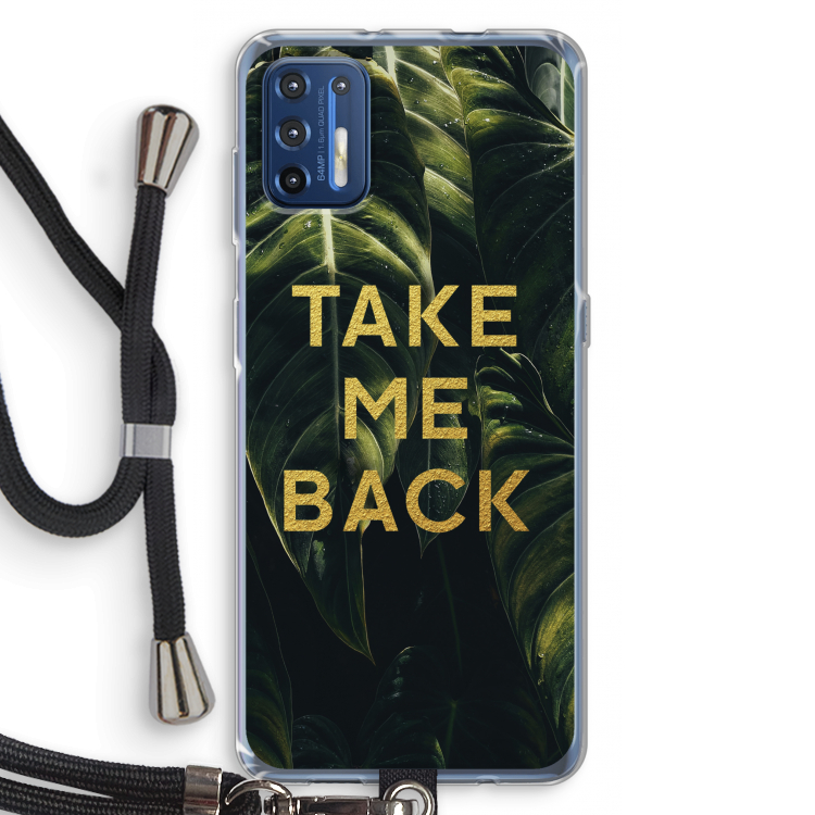Take me back: Motorola Moto G9 Plus Transparant Hoesje met koord