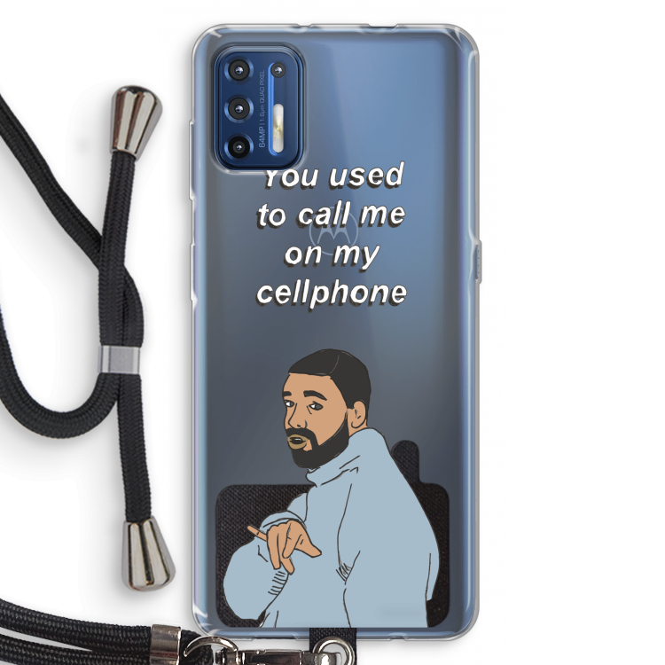 Hotline bling: Motorola Moto G9 Plus Transparant Hoesje met koord