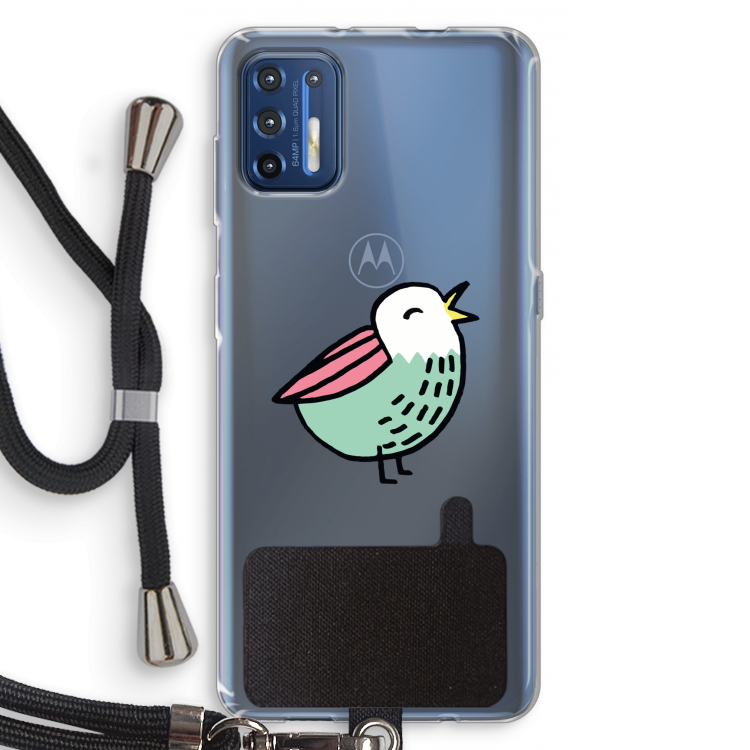 Birdy: Motorola Moto G9 Plus Transparant Hoesje met koord
