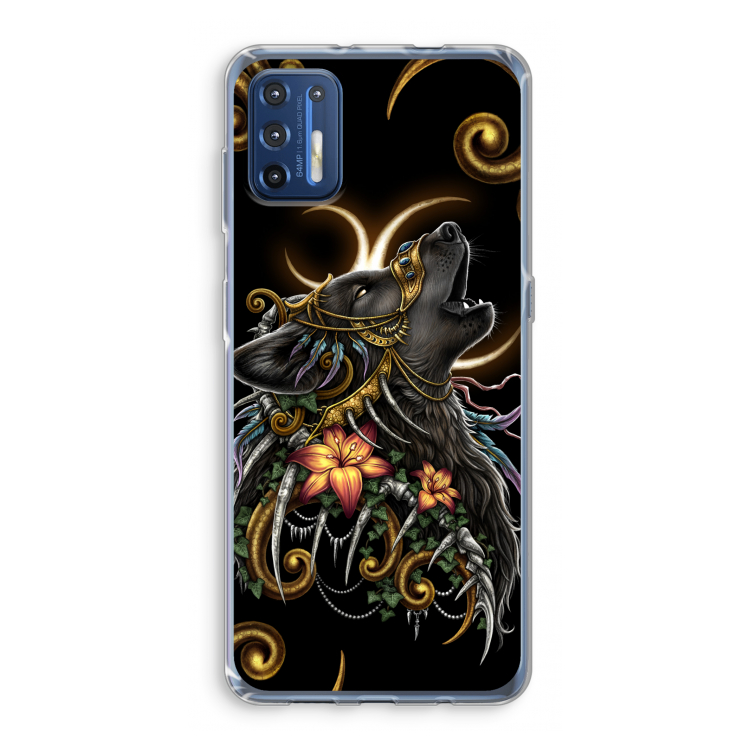 Huilende Wolf: Motorola Moto G9 Plus Transparant Hoesje