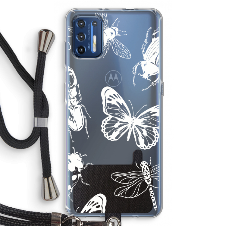 Tiny Bugs: Motorola Moto G9 Plus Transparant Hoesje met koord