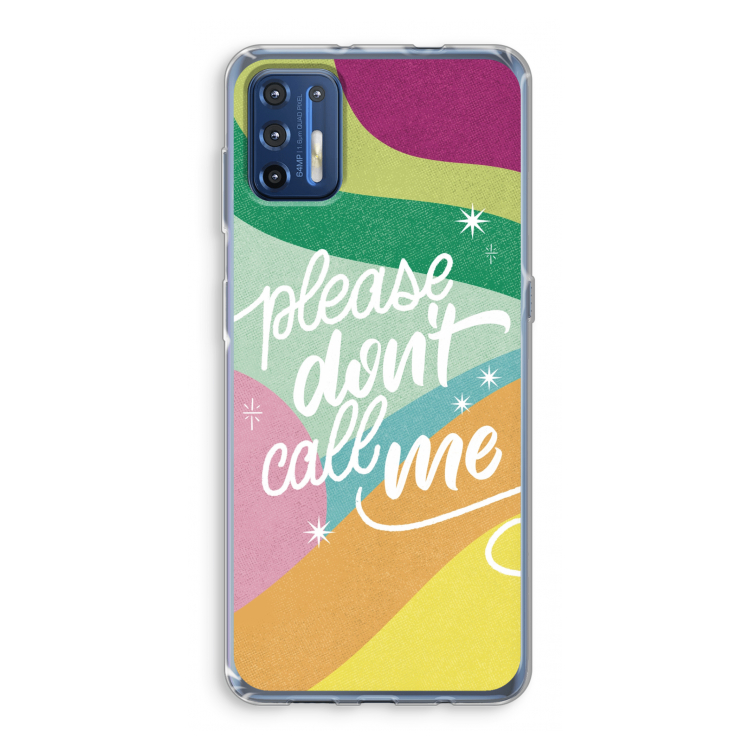 Don't call: Motorola Moto G9 Plus Transparant Hoesje