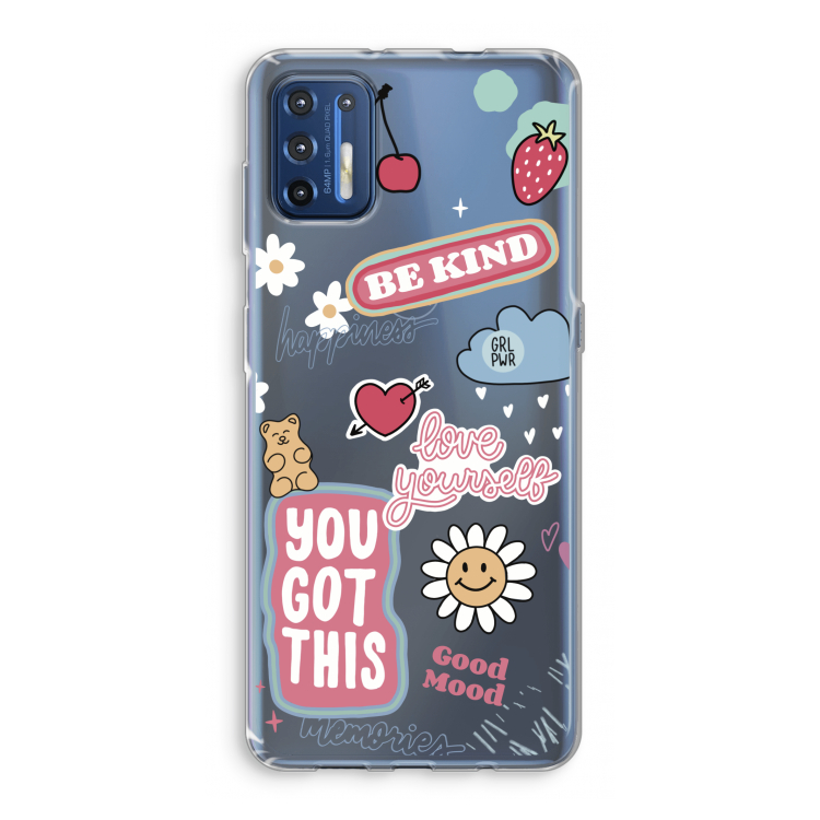 Positivity: Motorola Moto G9 Plus Transparant Hoesje