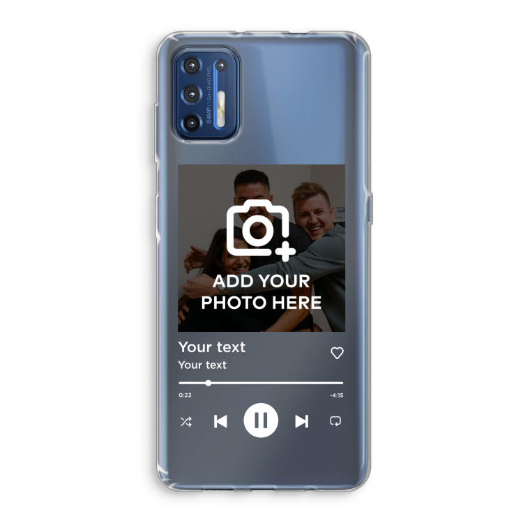 Music Player: Motorola Moto G9 Plus Transparant Hoesje
