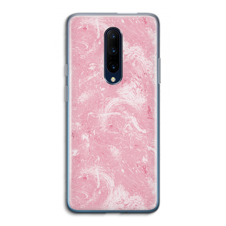 Abstract Painting Pink: OnePlus 7 Pro Transparant Hoesje