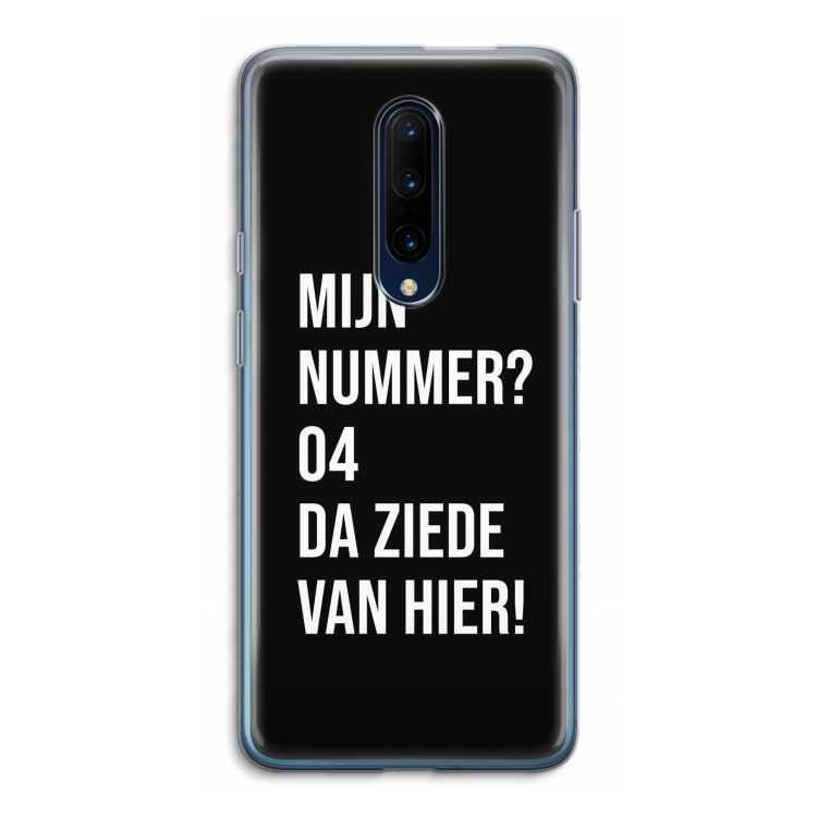 Da ziede van hier - Zwart: OnePlus 7 Pro Transparant Hoesje