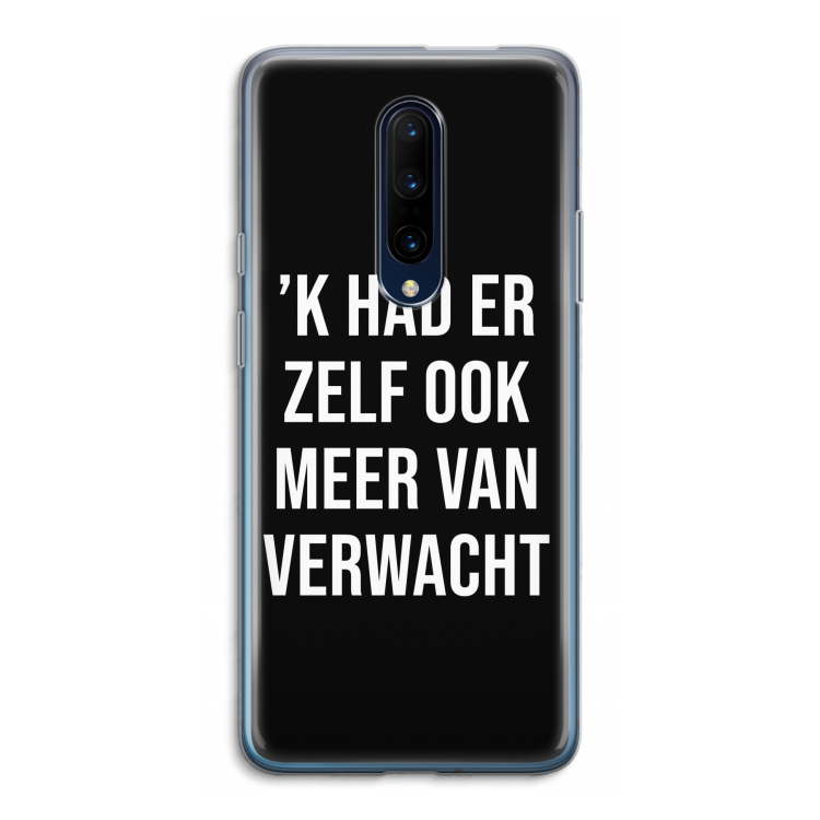 Meer verwacht - Zwart: OnePlus 7 Pro Transparant Hoesje